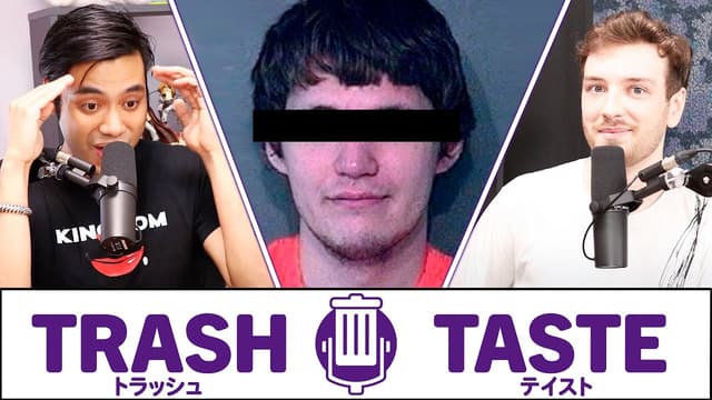 A youtube thumbnail wor Our Dark Past with Anime YouTube | Trash Taste #10