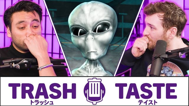 A youtube thumbnail wor Ranking INSANE Conspiracy Theories | Trash Taste #180