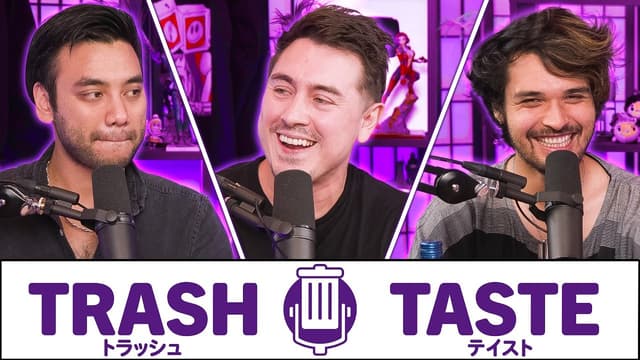 A youtube thumbnail wor The Most Affable Man is BACK (ft. @AbroadinJapan) | Trash Taste #163