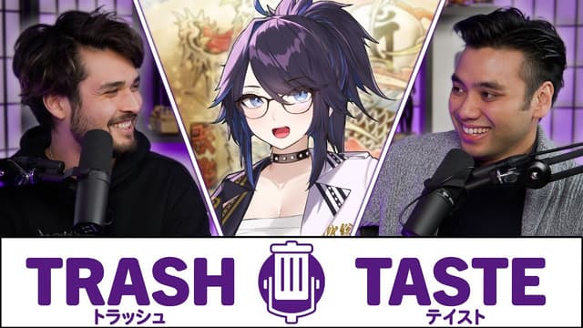 A youtube thumbnail wor Sitting Down with a Legendary Japanese Vtuber (ft. Kson) | Trash Taste #83