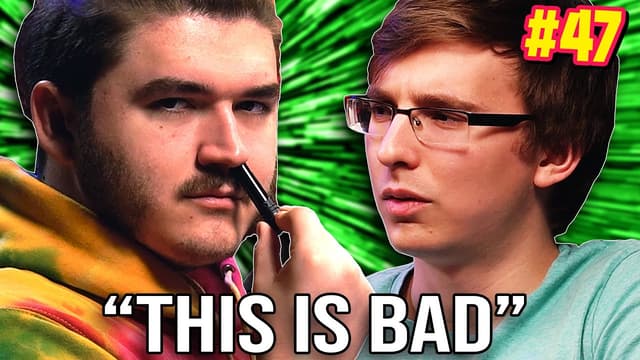 A youtube thumbnail wor Schlatt's Dangerous New Habit! - Chuckle Sandwich EP 47