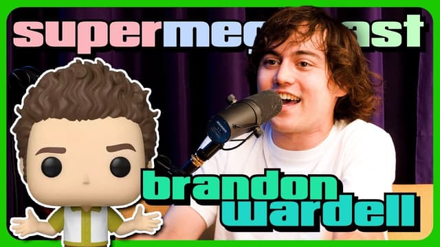 A youtube thumbnail wor SuperMegaCast - EP 315: Michael Richards Funko Pop (ft. Brandon Wardell)