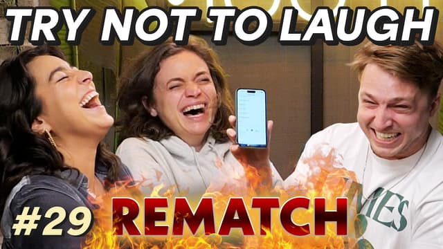 A youtube thumbnail wor Try Not To Laugh: The Podcast: The Rematch | Smosh Mouth 29