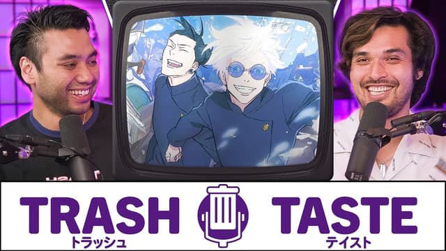 A youtube thumbnail wor We’re Now Too Old For Anime | Trash Taste #166