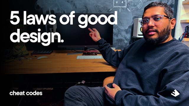 A youtube thumbnail wor 5 laws of good design