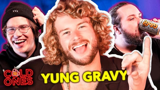 A youtube thumbnail wor Getting Groggy with Yung Gravy | Cold Ones