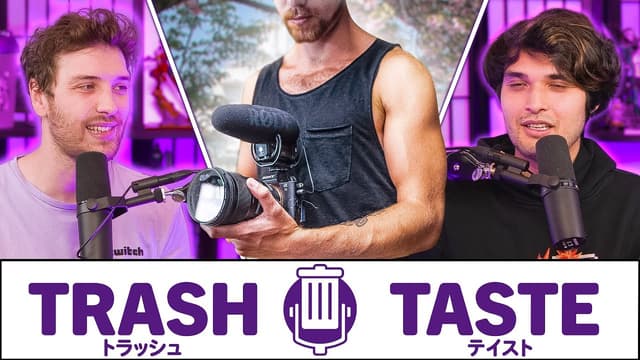 A youtube thumbnail wor These YouTubers Are Destroying Japan | Trash Taste #176