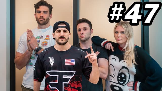 A youtube thumbnail wor Hasanabi, QTCinderella & AustinShow REACT To NickMercs Pride Controversy | Fear&CoD