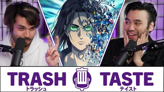 A youtube thumbnail wor We're Still an Anime Podcast | Trash Taste #86