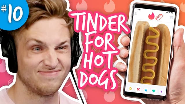 A youtube thumbnail wor Tinder For Hot Dogs — SmoshCast #10