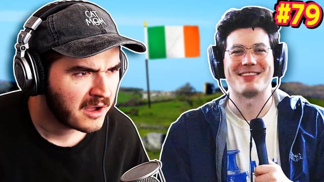 A youtube thumbnail wor We Podcasted from a Random Pub in Ireland | Chuckle Sandwich EP 79