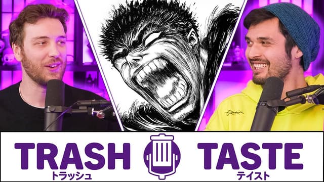 A youtube thumbnail wor Ranking Our TOP 5 ANIME MOMENTS OF ALL TIME | Trash Taste #194